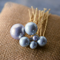 18 pics/lot Multi color Sparkling Pearls Hairpins Handmade Gold Hair Sticks European Pearls Hairbands asw0473