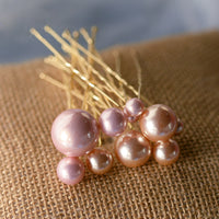 18 pics/lot Multi color Sparkling Pearls Hairpins Handmade Gold Hair Sticks European Pearls Hairbands asw0473