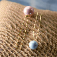 18 pics/lot Multi color Sparkling Pearls Hairpins Handmade Gold Hair Sticks European Pearls Hairbands asw0473