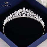 Sparkling Zircon Brides Tiara Crowns Head Wear Hair Accessories Evening Hair Jewelry