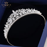 Sparkling Zircon Brides Tiara Crowns Head Wear Hair Accessories Evening Hair Jewelry