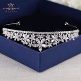 Sparkling Zircon Brides Tiara Crowns Head Wear Hair Accessories Evening Hair Jewelry