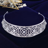 Full Zircon Sparkling Brides Crowns Tiaras Plated Silver Crystal Wedding Dresses Hair Accessories asw0860