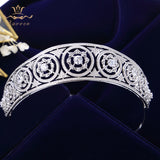 Full Zircon Sparkling Brides Crowns Tiaras Plated Silver Crystal Wedding Dresses Hair Accessories asw0860