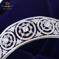 Full Zircon Sparkling Brides Crowns Tiaras Plated Silver Crystal Wedding Dresses Hair Accessories asw0860