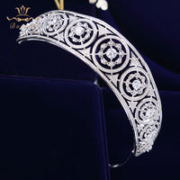 Full Zircon Sparkling Brides Crowns Tiaras Plated Silver Crystal Wedding Dresses Hair Accessories asw0860