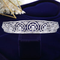 Full Zircon Sparkling Brides Crowns Tiaras Plated Silver Crystal Wedding Dresses Hair Accessories asw0860