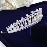 Royal Princess Pearls Brides Crowns Headpiece Zircon Crystal Wedding Tiaras Hairbands Evening Dress Hair Jewelry