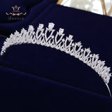 Silver Tiara Hairbands Evening Zircon Crystal Hair Accessories Wedding Hair Jewelry High Quality