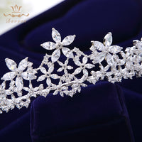 Elegant Brides Zircon Crown Headpieces Crystal Tiaras Headbands Evening Hair Accessories asw2376