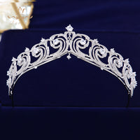 Elegant Tassels  Bride Tiaras Headpieces Wedding Full Zircon Crystal Wedding Crowns for Bridal Hair Accessories asw3006