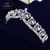 Elegant Tassels  Bride Tiaras Headpieces Wedding Full Zircon Crystal Wedding Crowns for Bridal Hair Accessories asw3006