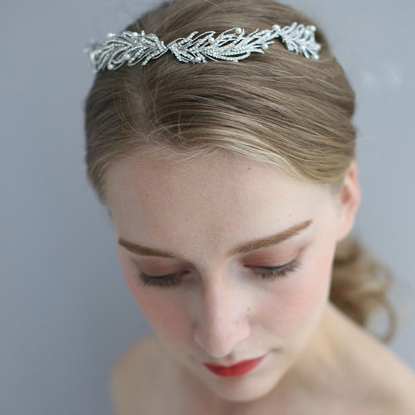 Korean Crystal Brides Headbands Mini Bridal Tiara Headpieces Evening Headdress asw6097