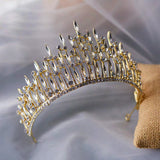 Gold/Silver Sparkly Brides Crystal Tiara Head wear Wedding Headbands Evening Hair Jewelry asw6922