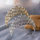 Gold/Silver Sparkly Brides Crystal Tiara Head wear Wedding Headbands Evening Hair Jewelry asw6922