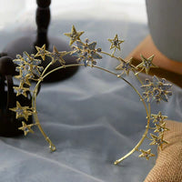 European Star Tiaras Headbands with Earring