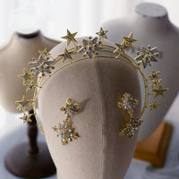 European Star Tiaras Headbands with Earring