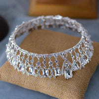 Round Crystal Brides Round Tiaras Crowns Headpieces