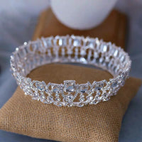 Round Crystal Brides Round Tiaras Crowns Headpieces