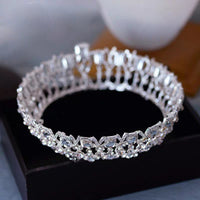 Round Crystal Brides Round Tiaras Crowns Headpieces