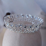 Round Crystal Brides Round Tiaras Crowns Headpieces