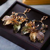 Baroque Vintage Handmade Rhinestone Long Earrings Prom Accessory asw7064