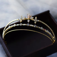 Princess Zircon Crystal Bridal Crowns Tiara Bride Headband Wedding Diadem Queen Crown asw7246