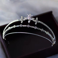 Princess Zircon Crystal Bridal Crowns Tiara Bride Headband Wedding Diadem Queen Crown asw7246