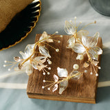 Romantic Flower Bridal Soft Hairbands Pearls Barrettes Hair Sticks