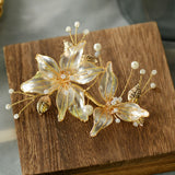 Romantic Flower Bridal Soft Hairbands Pearls Barrettes Hair Sticks