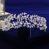 Irregular Cubic Zircon Wedding Crowns Headbands Crystal Hair Accessory