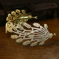 Sparkling Cubic Zircon Crystal Tiaras Headbands Wedding Hair Accessory