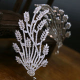 Sparkling Cubic Zircon Crystal Tiaras Headbands Wedding Hair Accessory