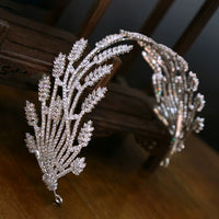 Sparkling Cubic Zircon Crystal Tiaras Headbands Wedding Hair Accessory