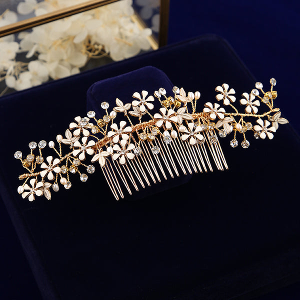 European Freshwater Pearls Bridel Hari Combs Gold Hair Sticks Hairbands Wedding Hair Accessories o024