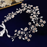 Korean Brides Handmade Gold Hairbands Rhinestone Soft Headband Tiara Crystal Hair Accessory