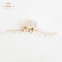 Gold/Silver Pearls Brides Hair Combs Silver Hair Sticks Evening Head Wear Wedding Hair Accessories