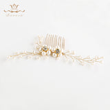 Gold/Silver Pearls Brides Hair Combs Silver Hair Sticks Evening Head Wear Wedding Hair Accessories