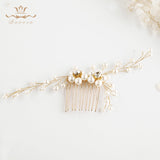 Gold/Silver Pearls Brides Hair Combs Silver Hair Sticks Evening Head Wear Wedding Hair Accessories