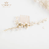 Gold/Silver Pearls Brides Hair Combs Silver Hair Sticks Evening Head Wear Wedding Hair Accessories