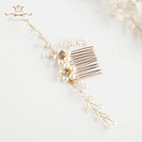 Gold/Silver Pearls Brides Hair Combs Silver Hair Sticks Evening Head Wear Wedding Hair Accessories