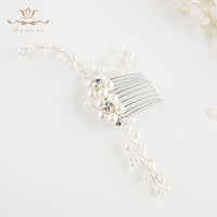 Gold/Silver Pearls Brides Hair Combs Silver Hair Sticks Evening Head Wear Wedding Hair Accessories