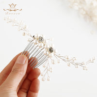 Gold/Silver Pearls Brides Hair Combs Silver Hair Sticks Evening Head Wear Wedding Hair Accessories