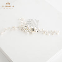 Gold/Silver Pearls Brides Hair Combs Silver Hair Sticks Evening Head Wear Wedding Hair Accessories