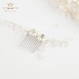 Gold/Silver Pearls Brides Hair Combs Silver Hair Sticks Evening Head Wear Wedding Hair Accessories