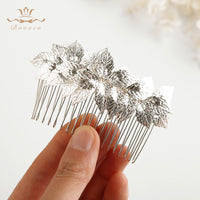 Gold/Silver Leaves Brides Hair Combs Hair Sticks Evening Head Wear Wedding Hair Accessories