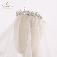 Gold/Silver Full Zircon Sparkling Brides Crowns Tiaras Plated Crystal Wedding Dresses Hair Accessories