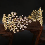 Sparkling Cubic Zircon Crystal Tiaras Headbands Wedding Hair Accessory