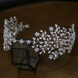 Sparkling Cubic Zircon Crystal Tiaras Headbands Wedding Hair Accessory