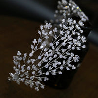 Sparkling Cubic Zircon Crystal Tiaras Headbands Wedding Hair Accessory